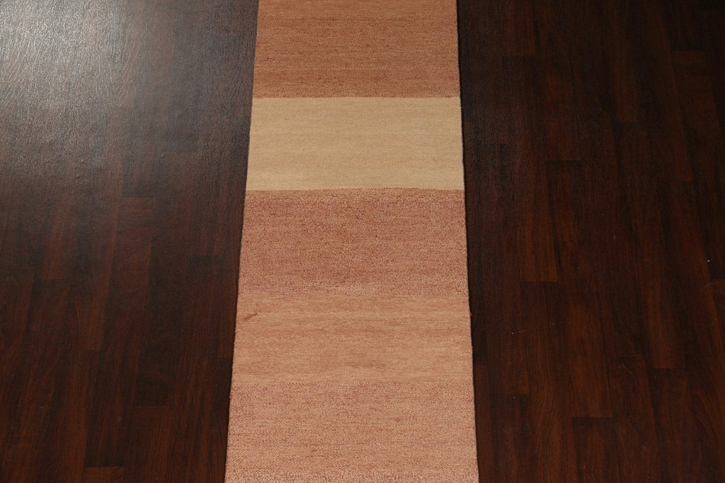 Striped Gabbeh Kashkoli Oriental Runner Rug 3x12