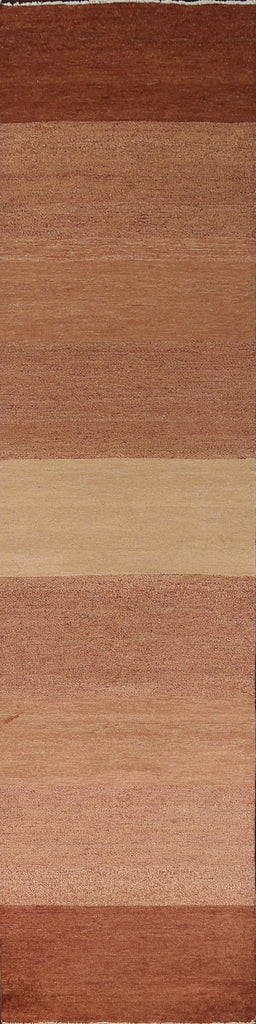 Striped Gabbeh Kashkoli Oriental Runner Rug 3x12