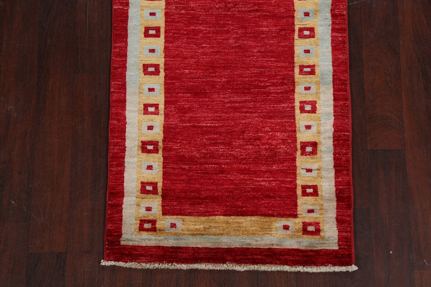 Geometric Gabbeh Kashkoli Oriental Runner Rug 3x10