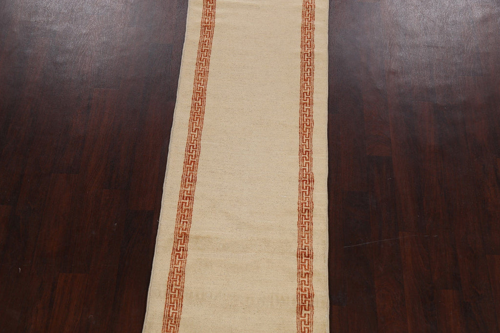 Contemporary Gabbeh Kashkoli Oriental Runner Rug 3x10