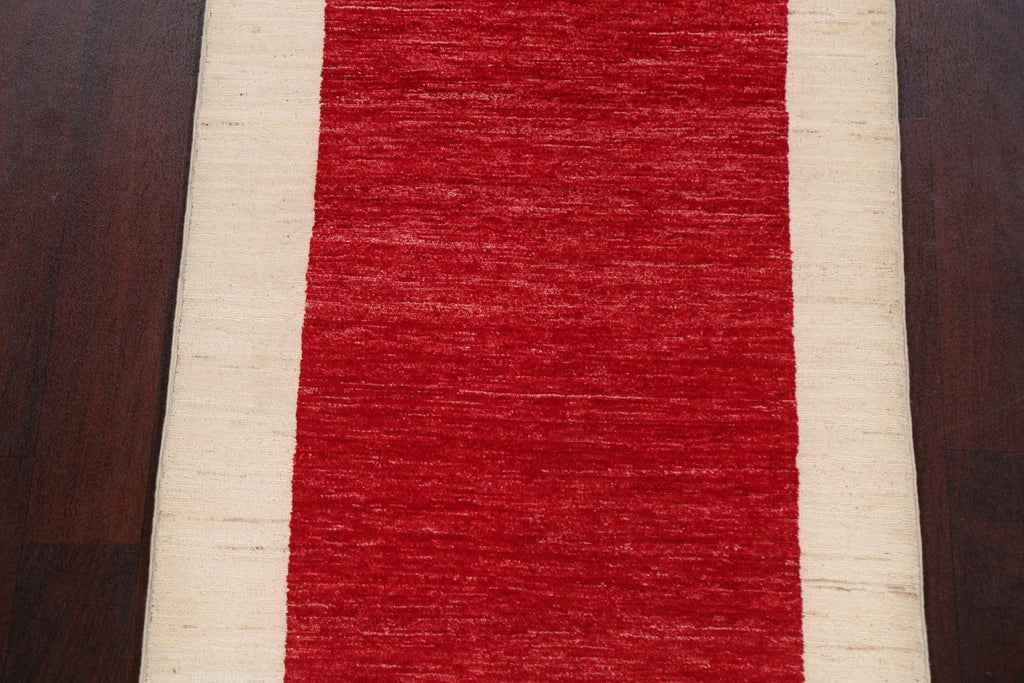 Contemporary Gabbeh Kashkoli Oriental Runner Rug 3x10