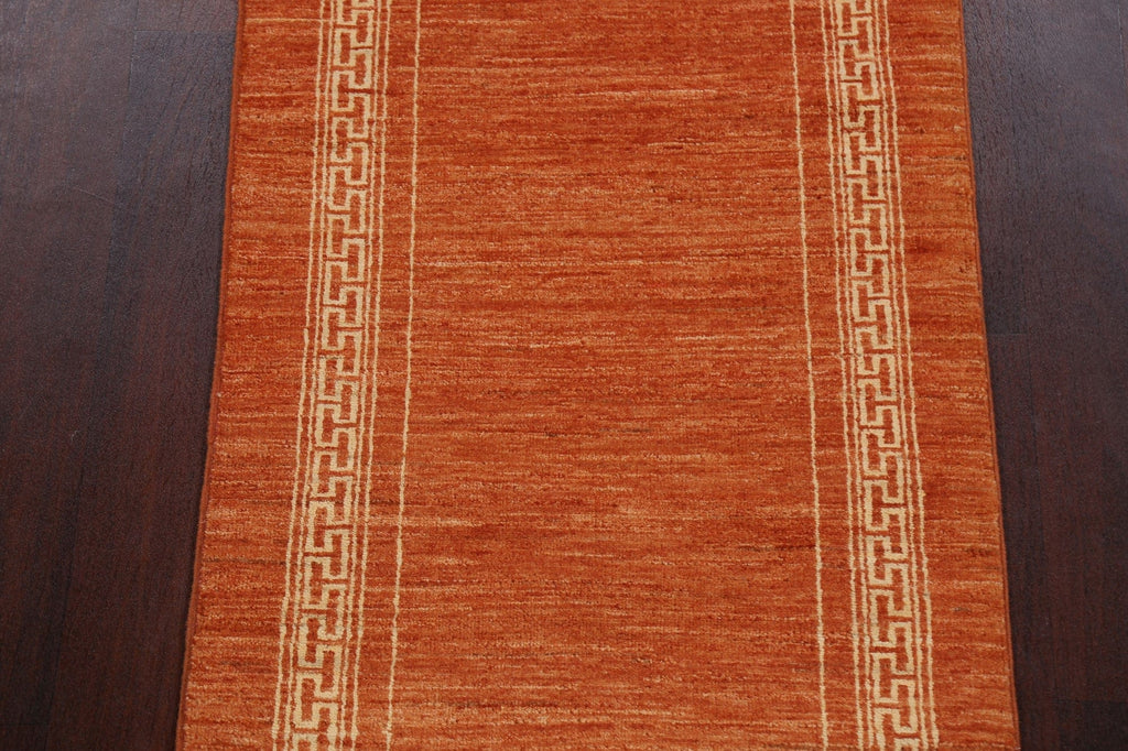 Contemporary Gabbeh Kashkoli Oriental Runner Rug 3x9