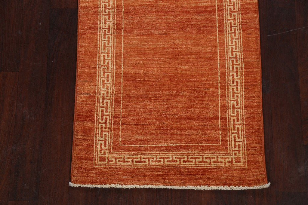 Contemporary Gabbeh Kashkoli Oriental Runner Rug 3x9