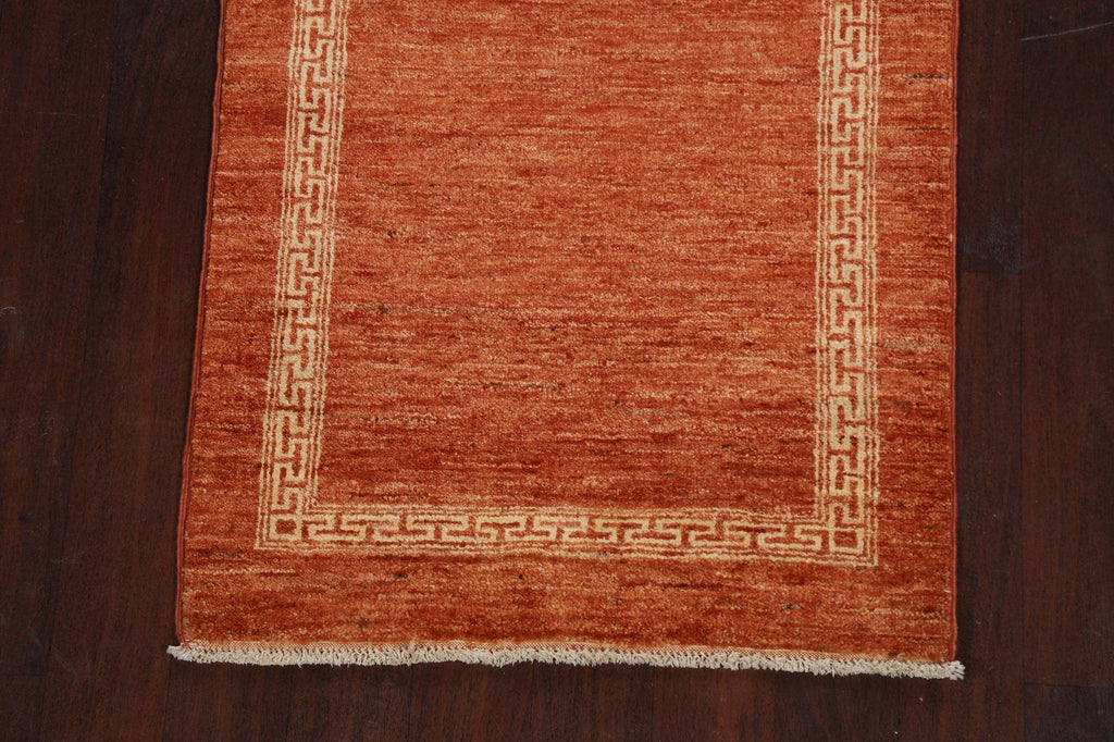 Contemporary Gabbeh Kashkoli Oriental Runner Rug 3x9