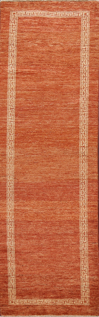 Contemporary Gabbeh Kashkoli Oriental Runner Rug 3x9