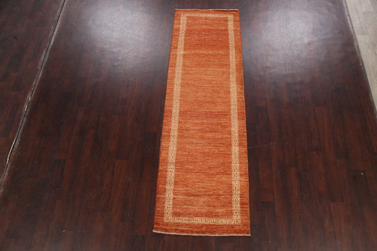 Contemporary Gabbeh Kashkoli Oriental Runner Rug 3x9