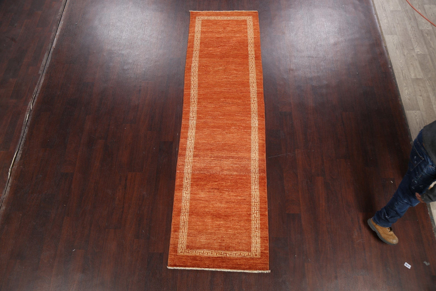 Contemporary Gabbeh Kashkoli Oriental Runner Rug 3x9