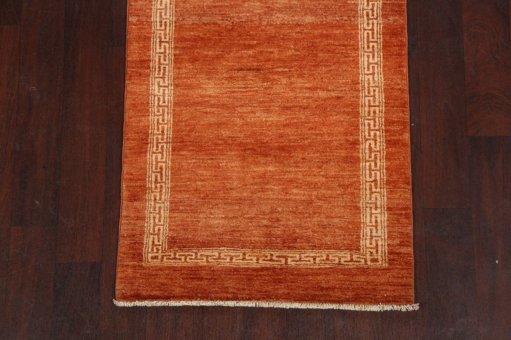 Contemporary Gabbeh Kashkoli Oriental Runner Rug 3x9