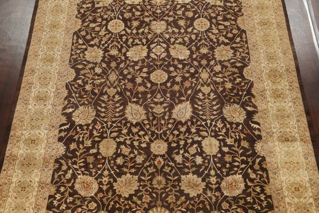 100% Vegetable Dye Floral Kashan Oriental Area Rug 10x13