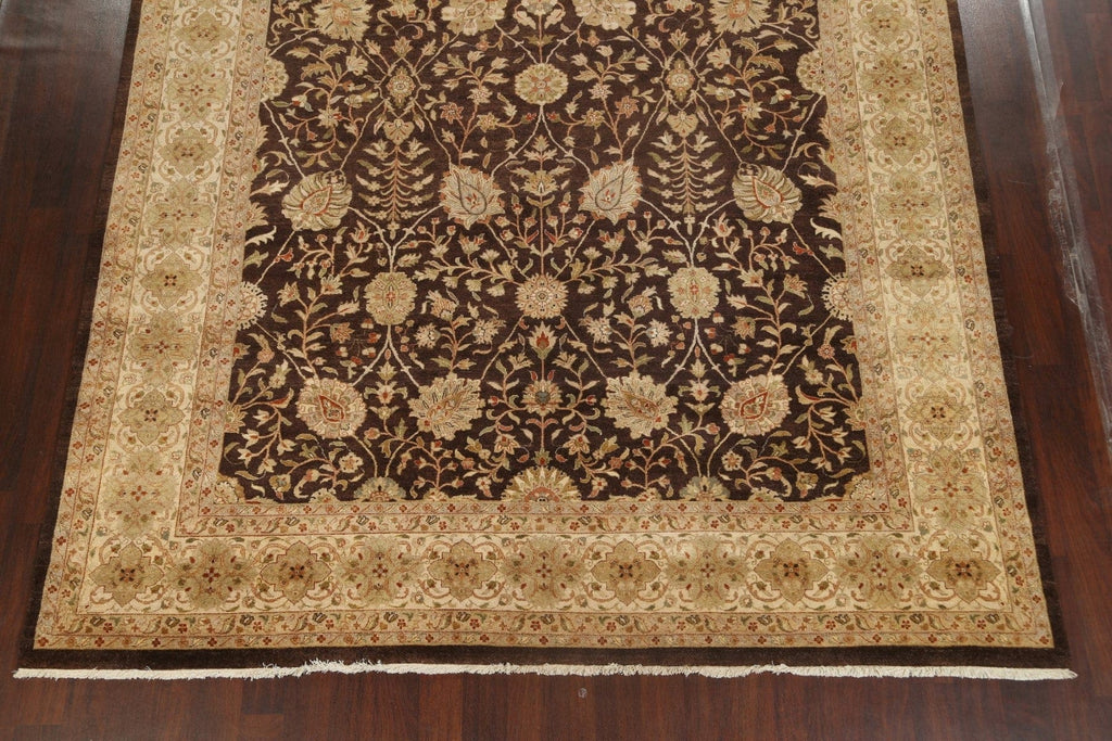 100% Vegetable Dye Floral Kashan Oriental Area Rug 10x13