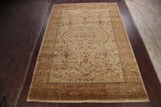 100% Vegetable Dye Floral Kashan Oriental Area Rug 10x14