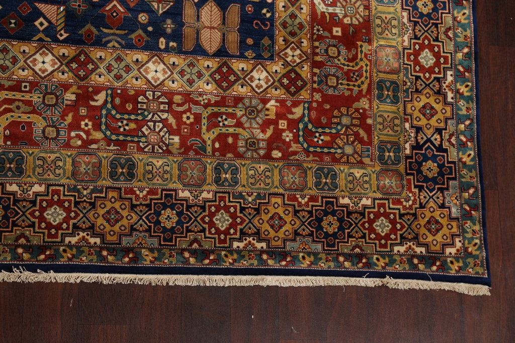 100% Vegetable Dye Tribal Kashan Oriental Area Rug 10x14