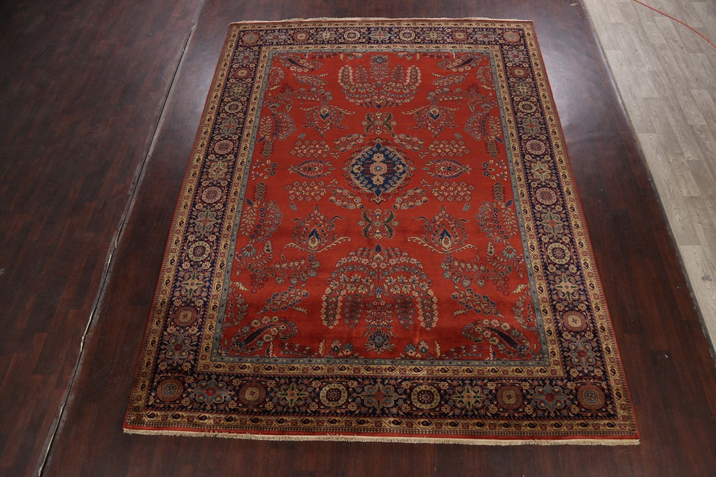 100% Vegetable Dye Floral Kashan Oriental Area Rug 9x12