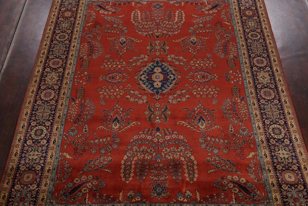 100% Vegetable Dye Floral Kashan Oriental Area Rug 9x12