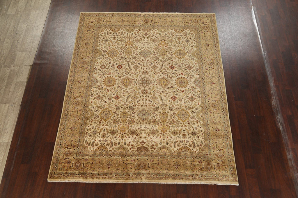 100% Vegetable Dye Kashan Oriental Area Rug 8x10