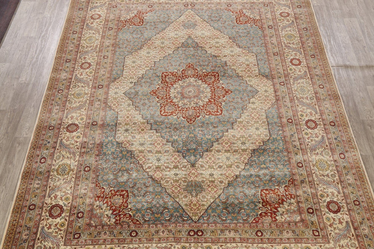 100% Vegetable Dye Kashan Oriental Area Rug 9x12