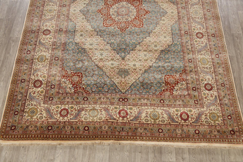 100% Vegetable Dye Kashan Oriental Area Rug 9x12