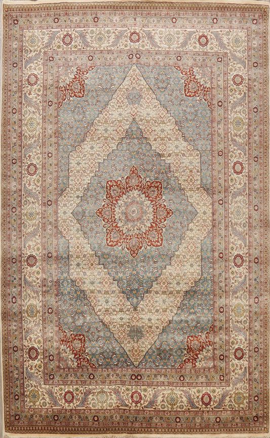 100% Vegetable Dye Kashan Oriental Area Rug 9x12