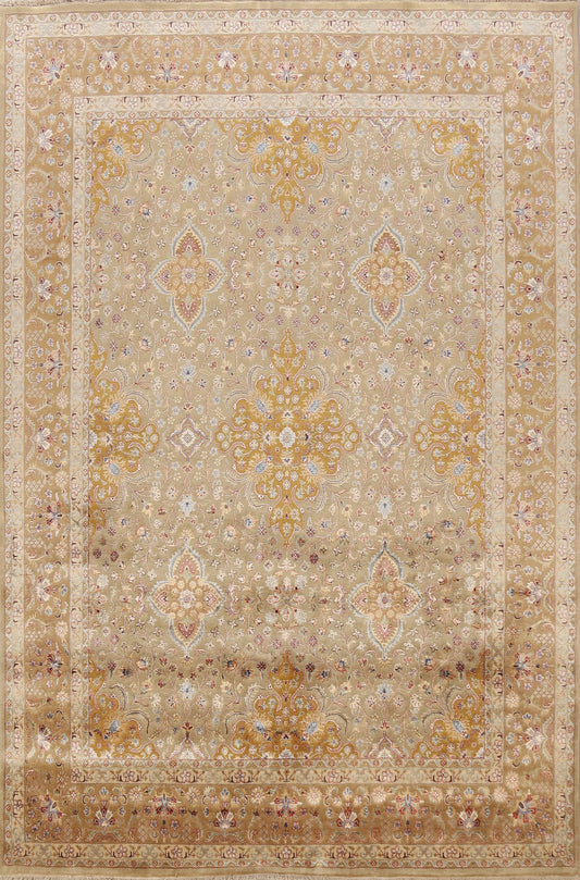 100% Vegetable Dye Kashan Oriental Area Rug 8x10