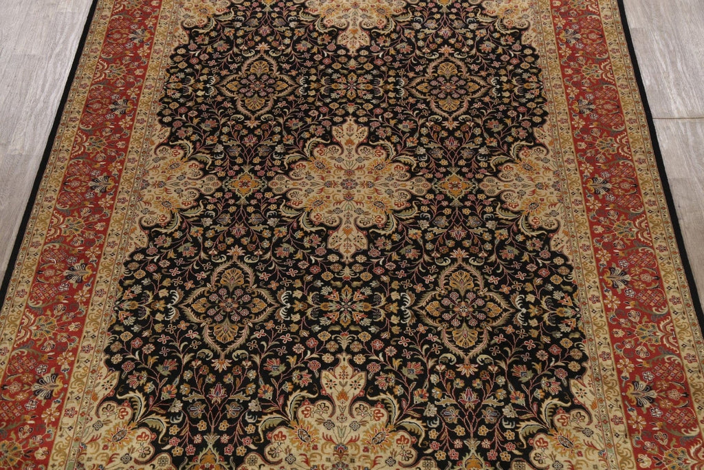 100% Vegetable Dye Floral Kashan Oriental Area Rug 9x11