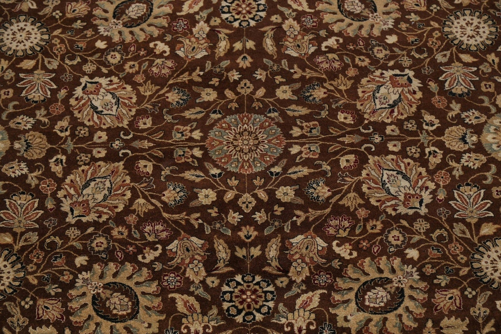 100% Vegetable Dye Floral Kashan Oriental Area Rug 8x10