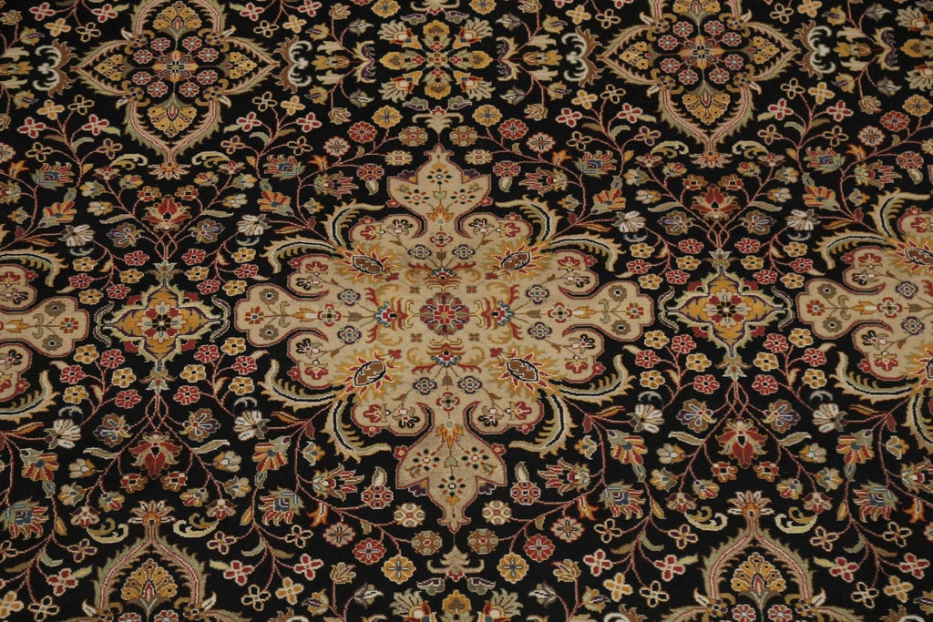 100% Vegetable Dye Floral Kashan Oriental Area Rug 8x10