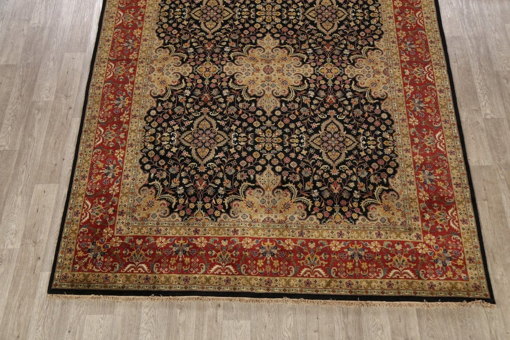 100% Vegetable Dye Floral Kashan Oriental Area Rug 8x10