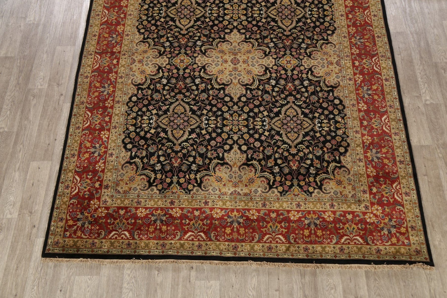 100% Vegetable Dye Floral Kashan Oriental Area Rug 8x10