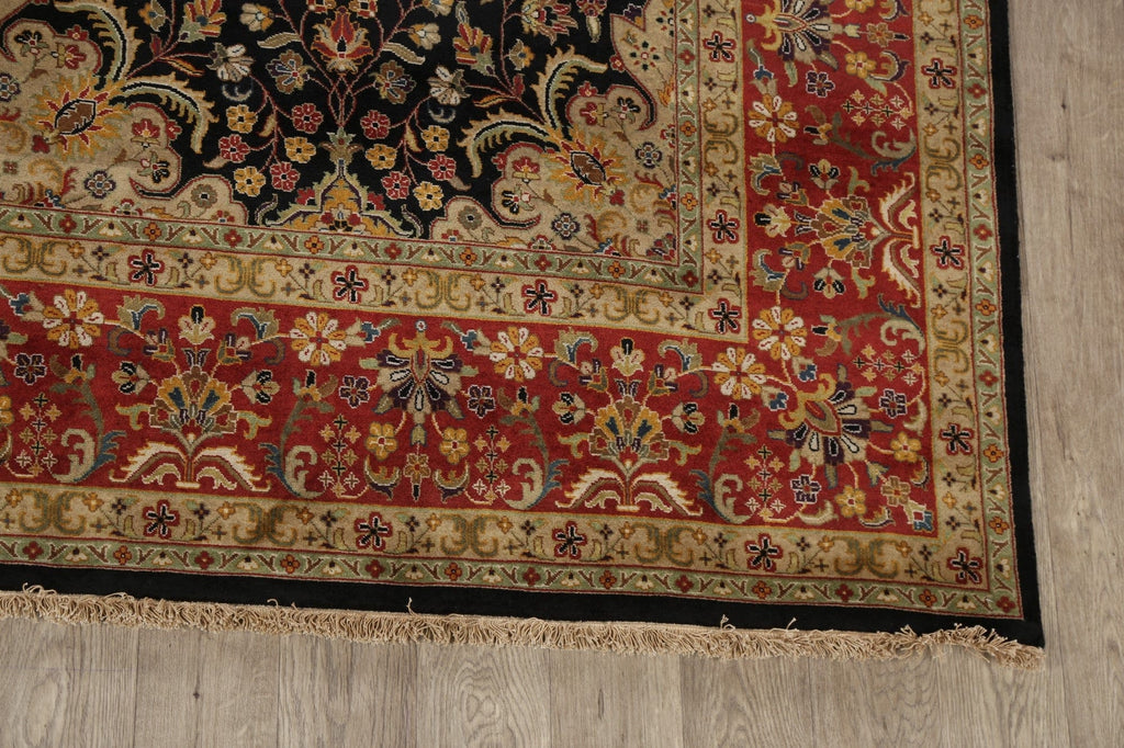 100% Vegetable Dye Floral Kashan Oriental Area Rug 8x10