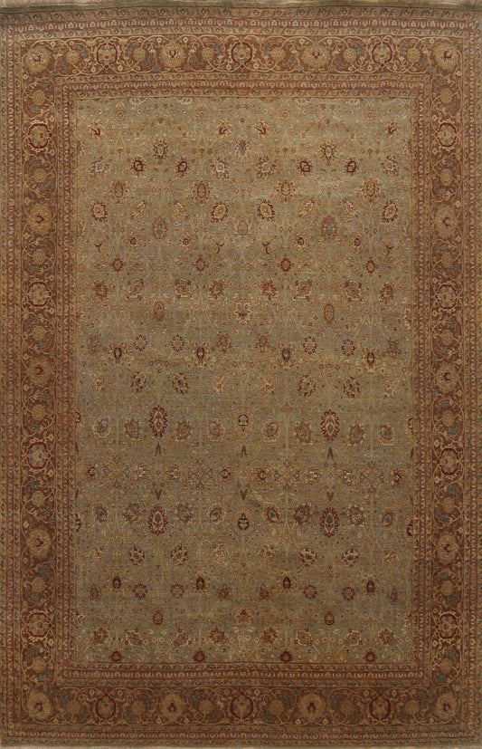 100% Vegetable Dye Floral Kashan Oriental Area Rug 8x10