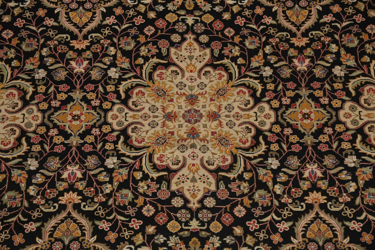 100% Vegetable Dye Floral Kashan Oriental Area Rug 8x11