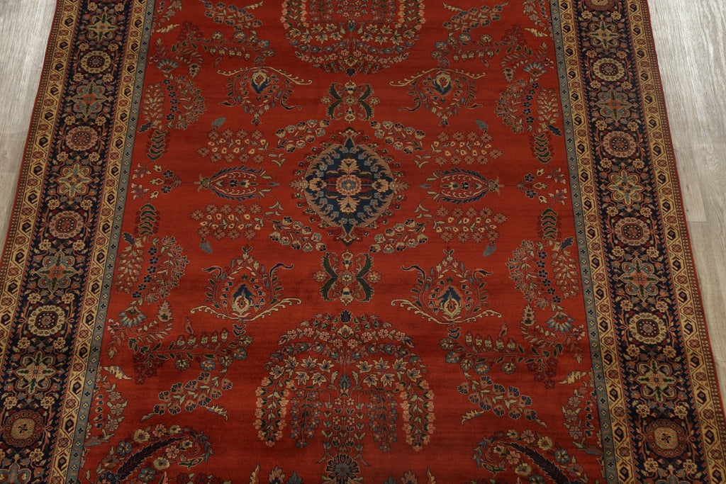 100% Vegetable Dye Floral Kashan Oriental Area Rug 9x12