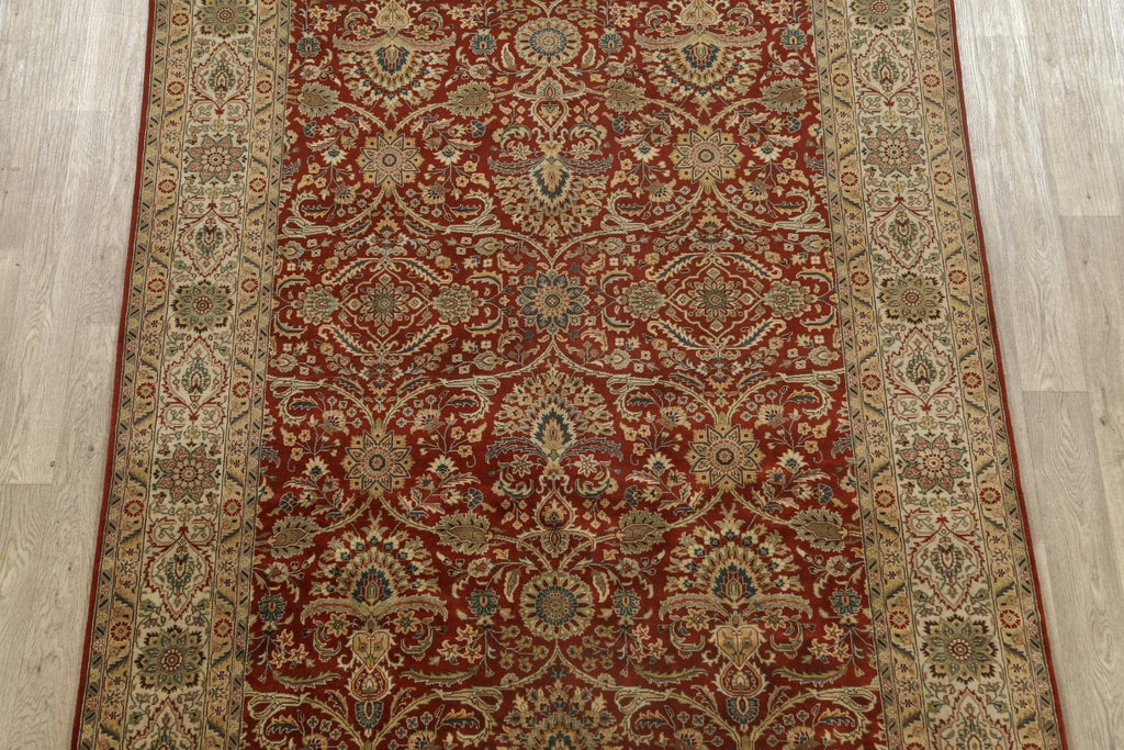 100% Vegetable Dye Floral Kashan Oriental Area Rug 7x10