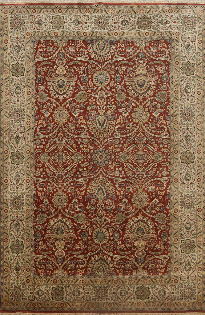 100% Vegetable Dye Floral Kashan Oriental Area Rug 7x10