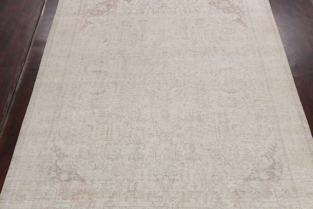 Muted Distressed Tabriz Persian Area Rug 10x12