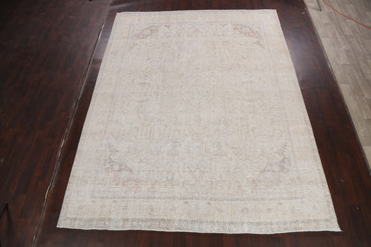 Muted Distressed Tabriz Persian Area Rug 10x12