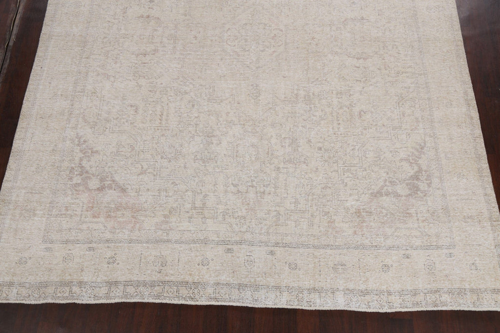 Muted Distressed Tabriz Persian Area Rug 10x12