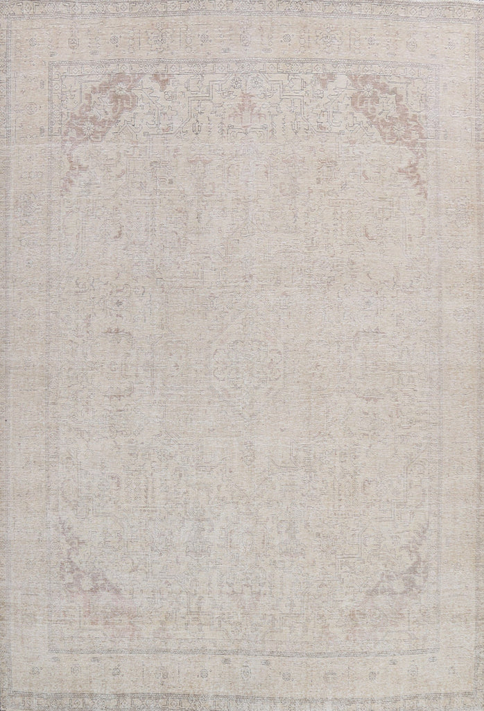 Muted Distressed Tabriz Persian Area Rug 10x12