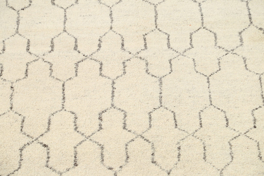 Modern Trellis Moroccan Oriental Area Rug 5x6