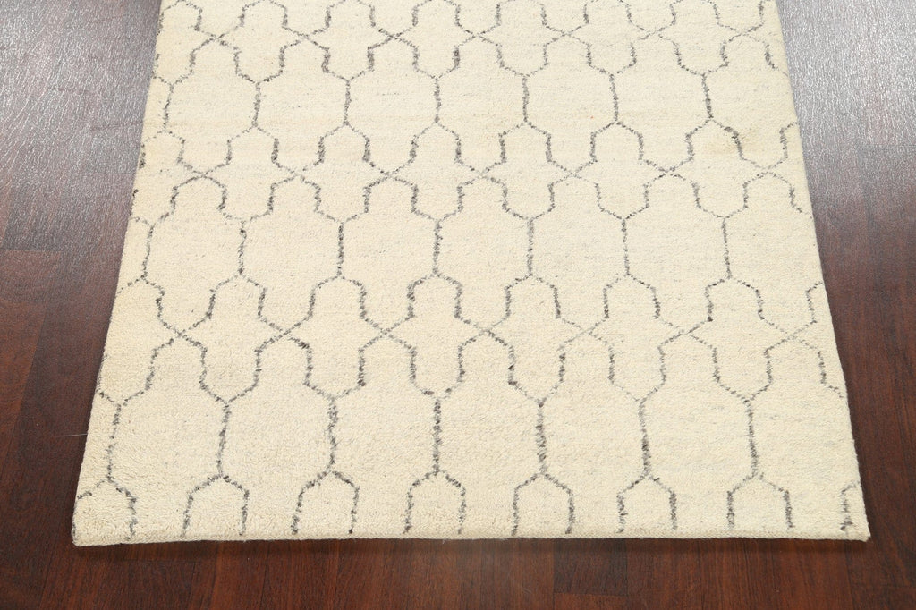 Modern Trellis Moroccan Oriental Area Rug 5x6