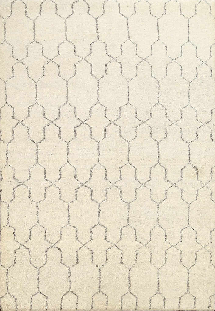 Modern Trellis Moroccan Oriental Area Rug 5x6