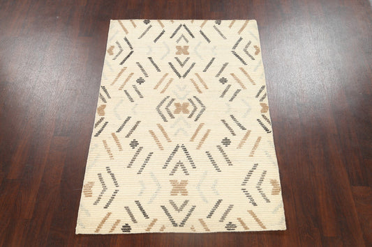 Modern Moroccan Oriental Area Rug 4x6