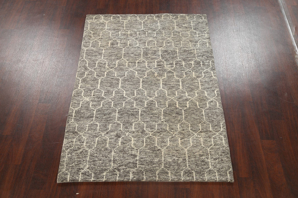 Modern Trellis Moroccan Oriental Area Rug 5x7