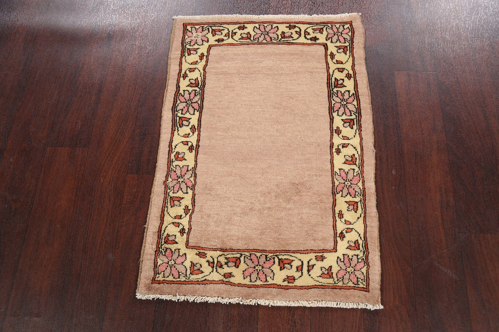 Bordered Gabbeh Kashkoli Oriental Area Rug 2x3