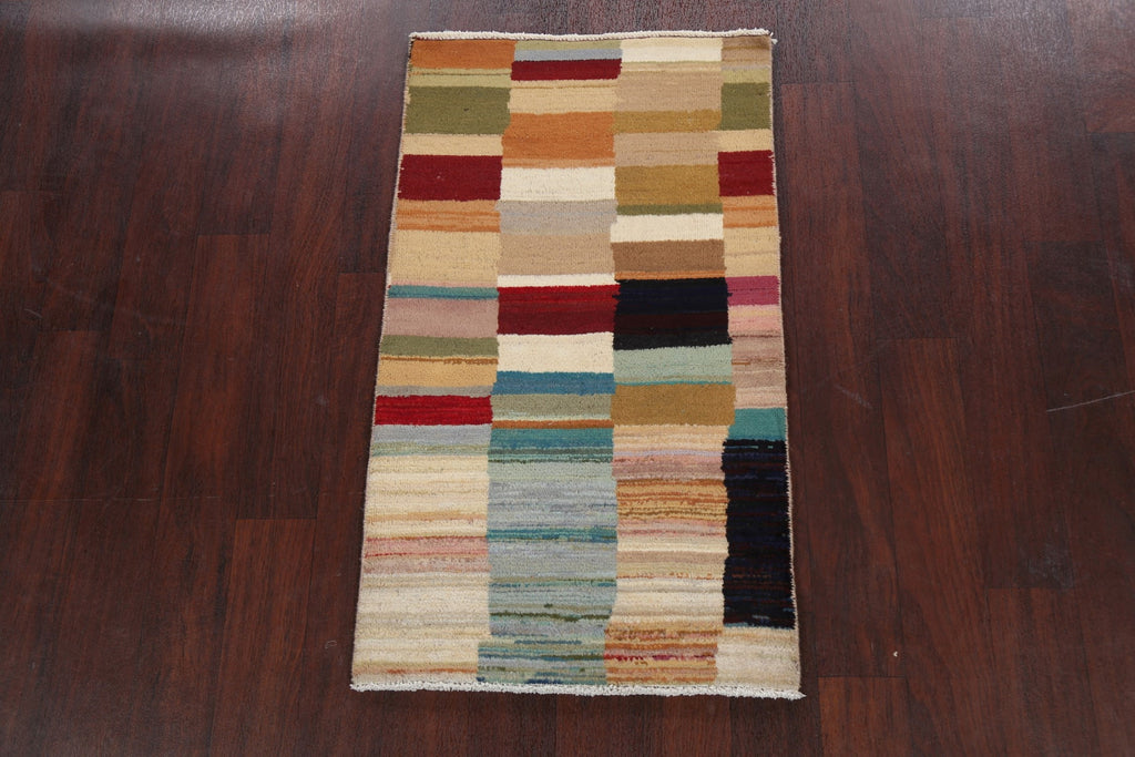 Contemporary Gabbeh Kashkoli Oriental Area Rug 2x4