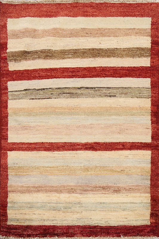 Contemporary Gabbeh Kashkoli Oriental Area Rug 2x3