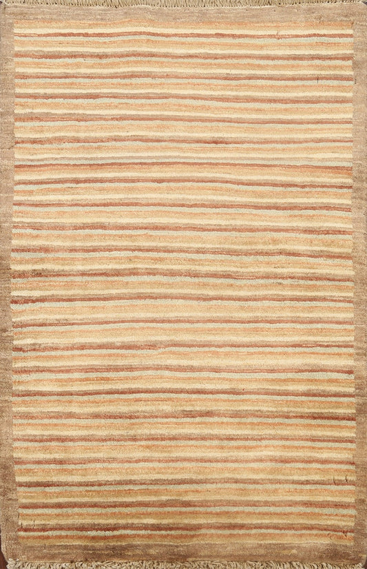 Modern Gabbeh Kashkoli Oriental Area Rug 2x3