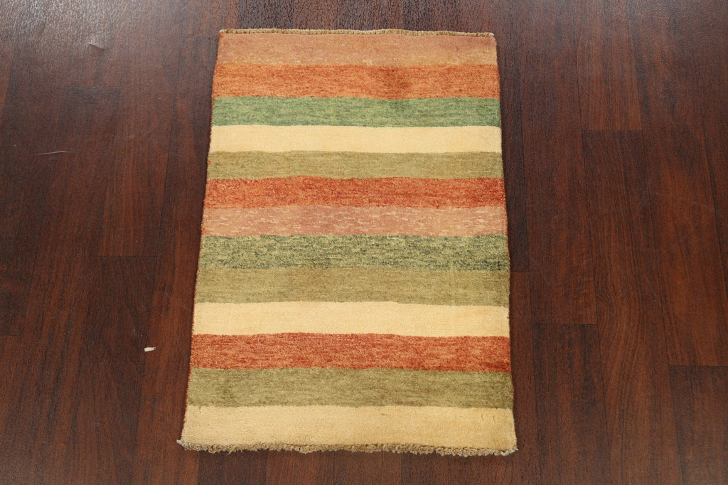 Modern Gabbeh Kashkoli Oriental Area Rug 2x3