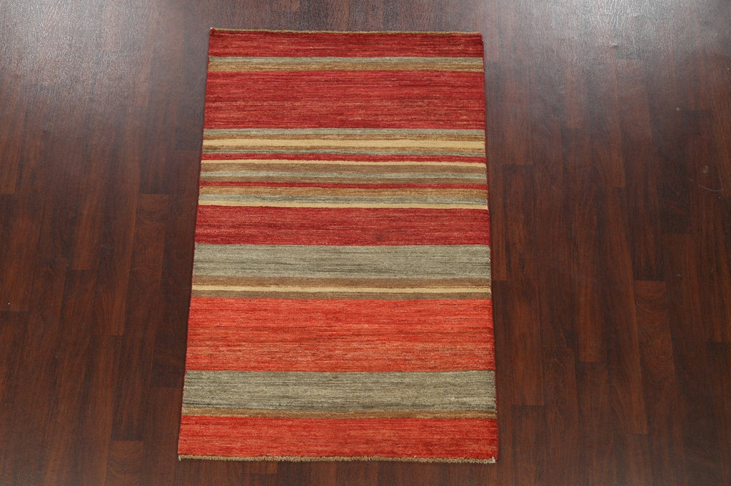 Contemporary Gabbeh Kashkoli Oriental Area Rug 4x6