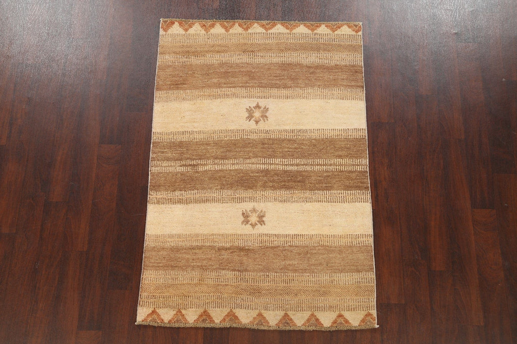 Contemporary Gabbeh Kashkoli Oriental Area Rug 4x6